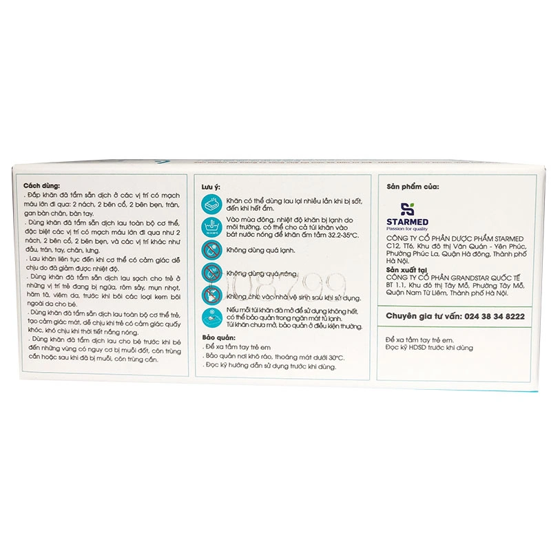 Khăn hạ sốt Dr.Papie cho bé từ 0 tháng (hộp 5 cái) 9