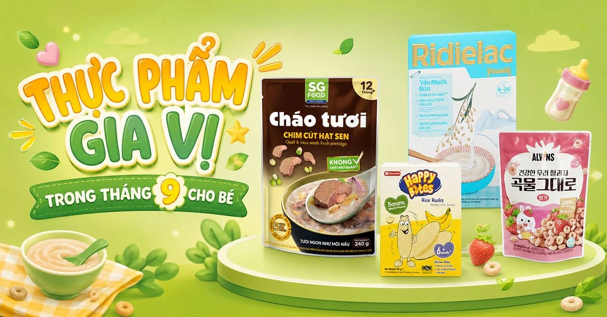 Thực phẩm gia vị cho bé - Sale hè tháng 7