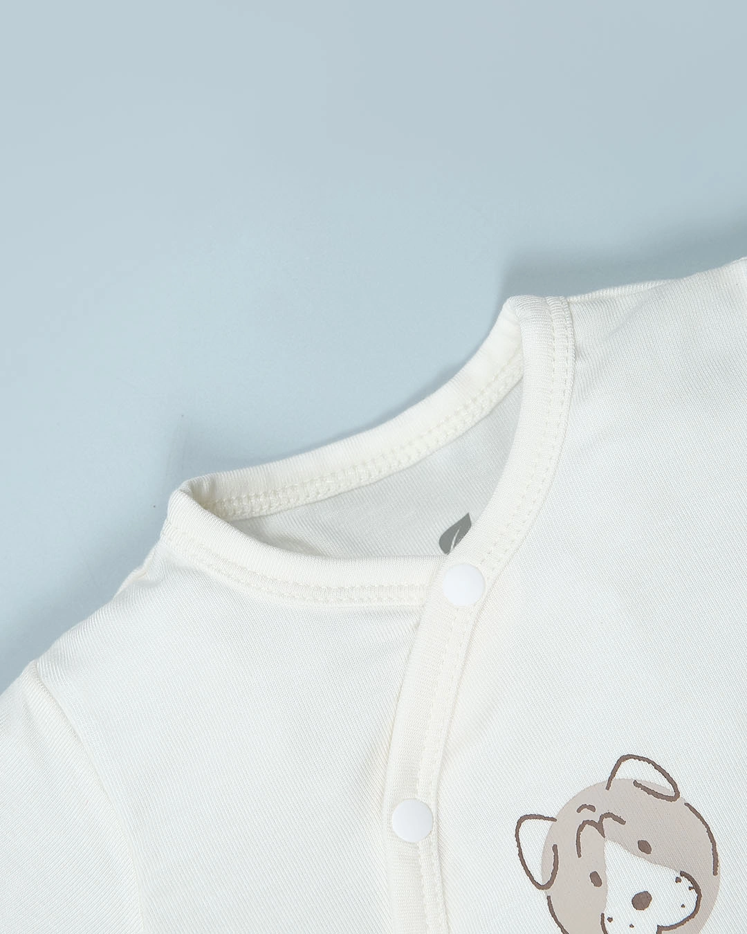 Bộ tay ngắn cài lệch Lullaby NH981R màu be 4