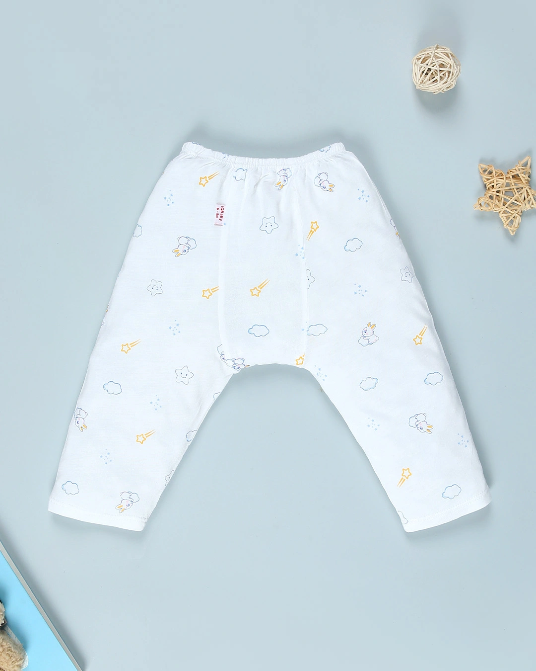 Bộ tay dài in hình thỏ IQ Baby màu trắng 8