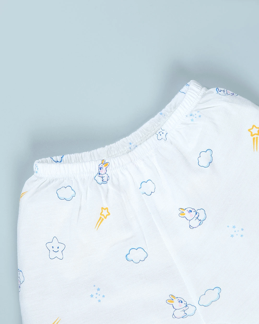 Bộ tay dài in hình thỏ IQ Baby màu trắng 9