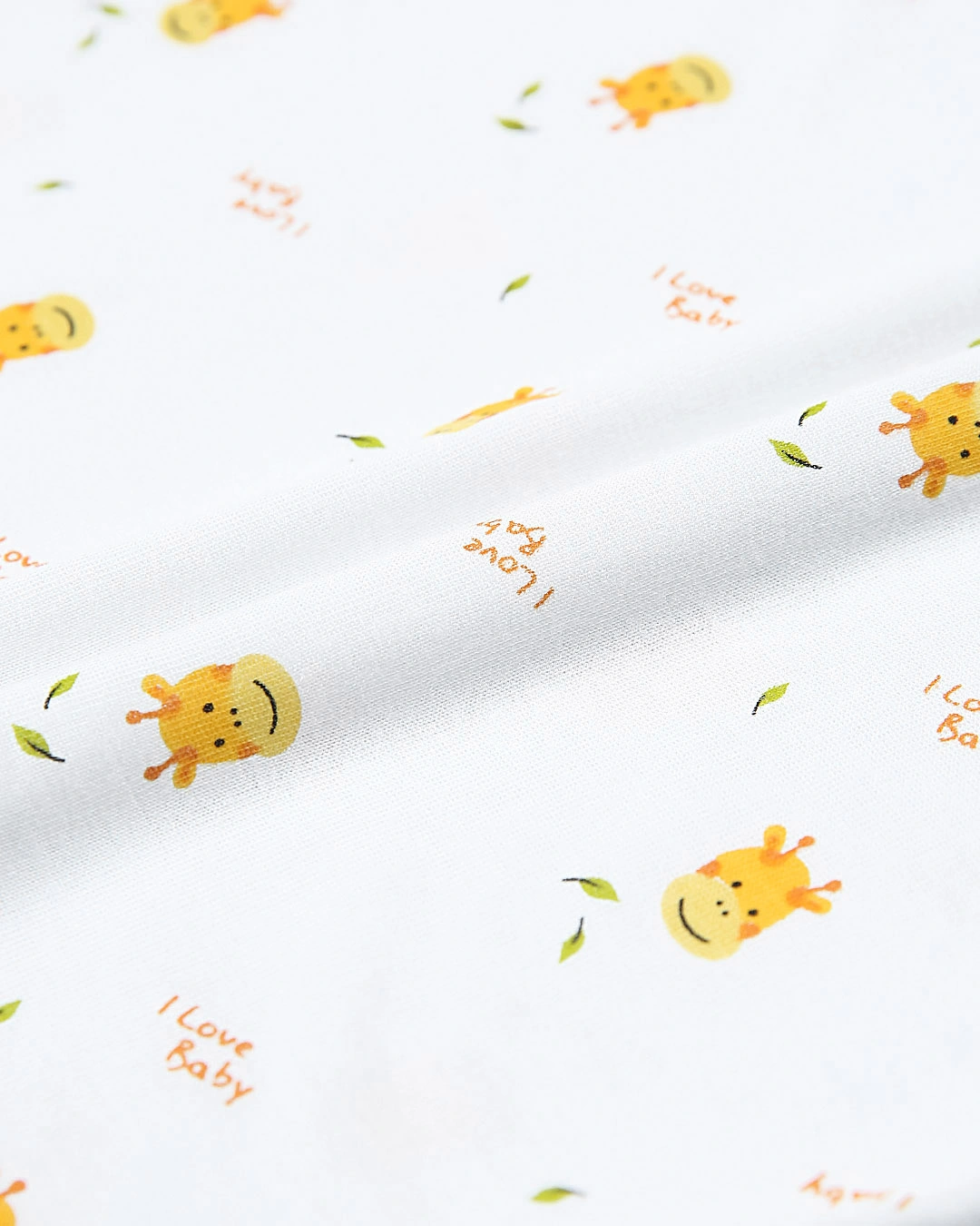 Bộ tay ngắn in hình hươu IQ Baby màu trắng 9