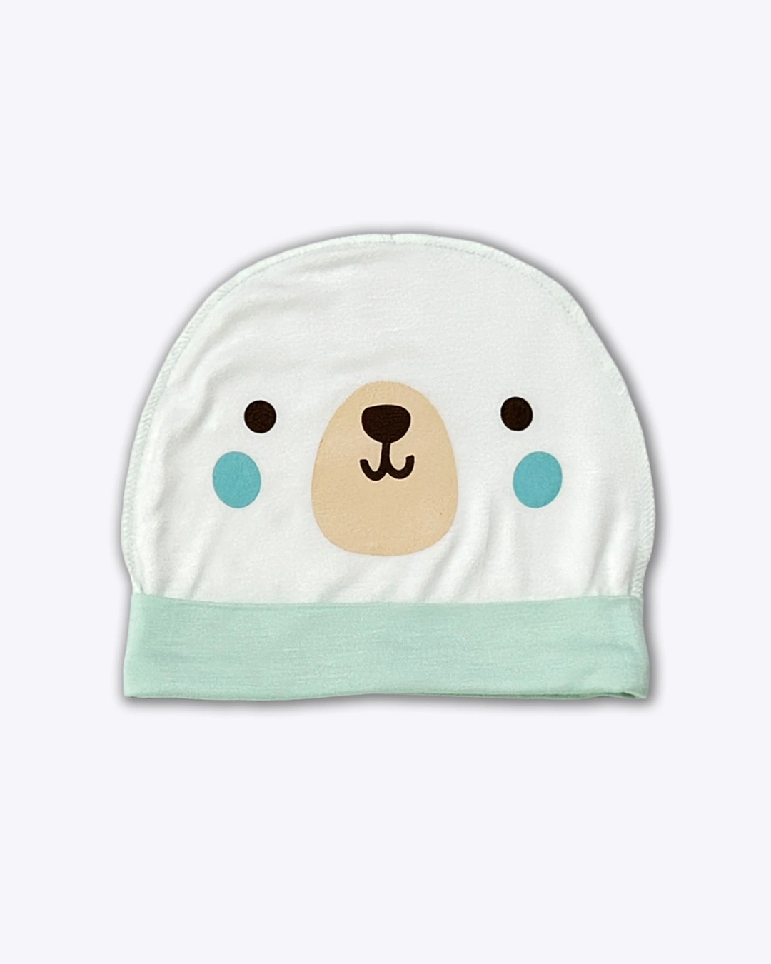 Set bộ tay dài cài giữa in cún BabyMommy màu trắng - xanh mint 4