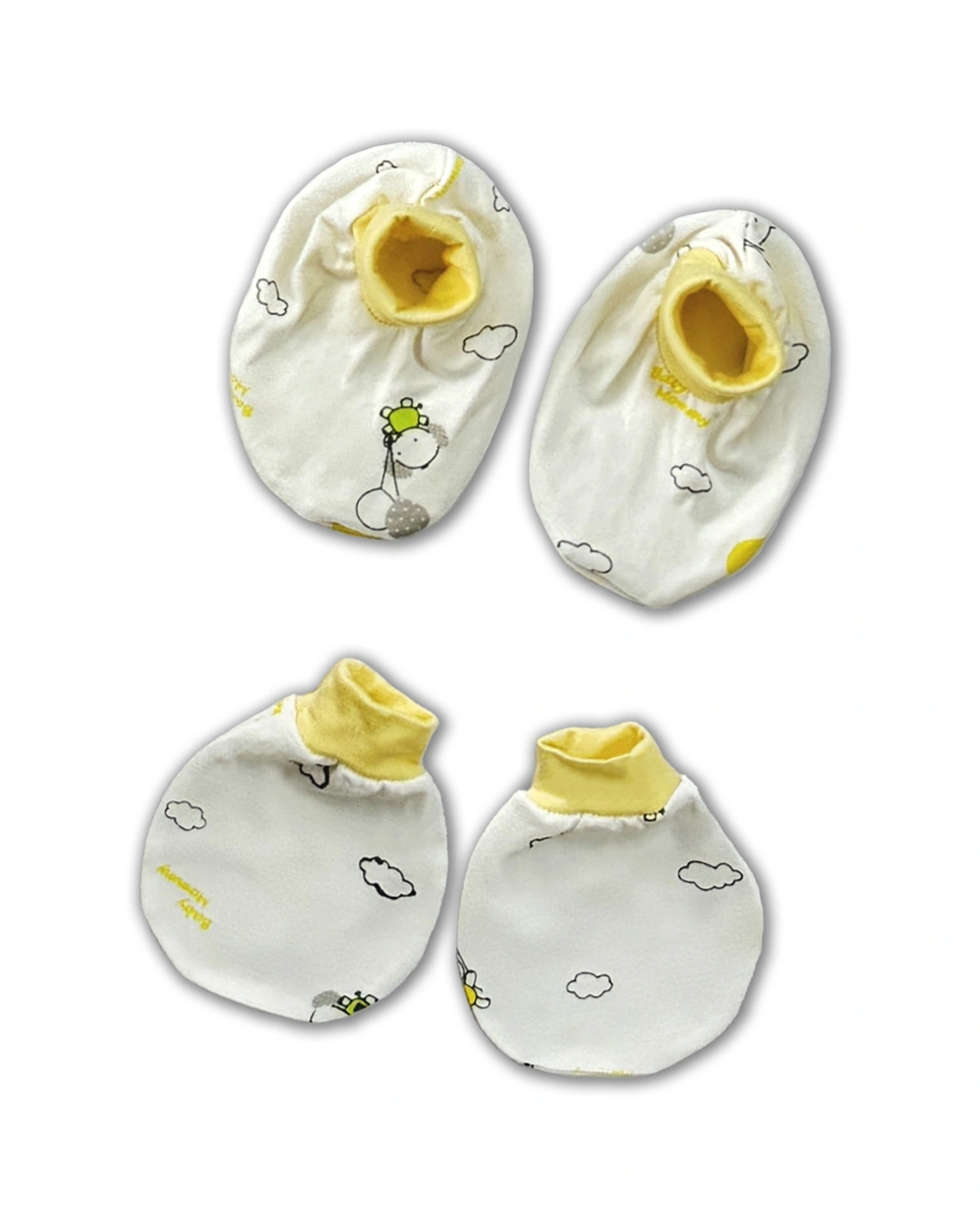Set bộ tay dài cài chéo in gấu, voi BabyMommy màu trắng - hồng 16