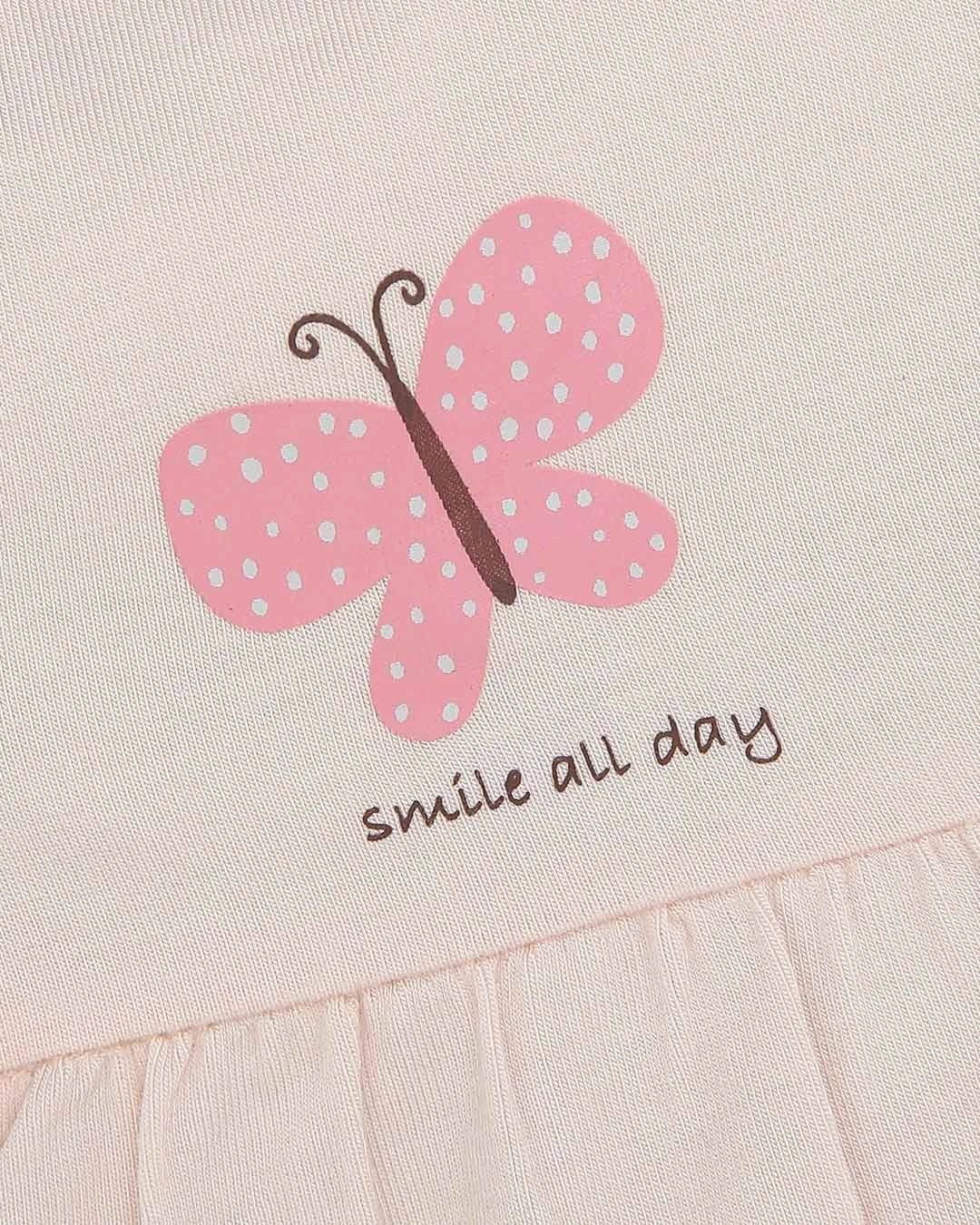 Bodysuit in bướm Lullaby NH996R màu hồng 6