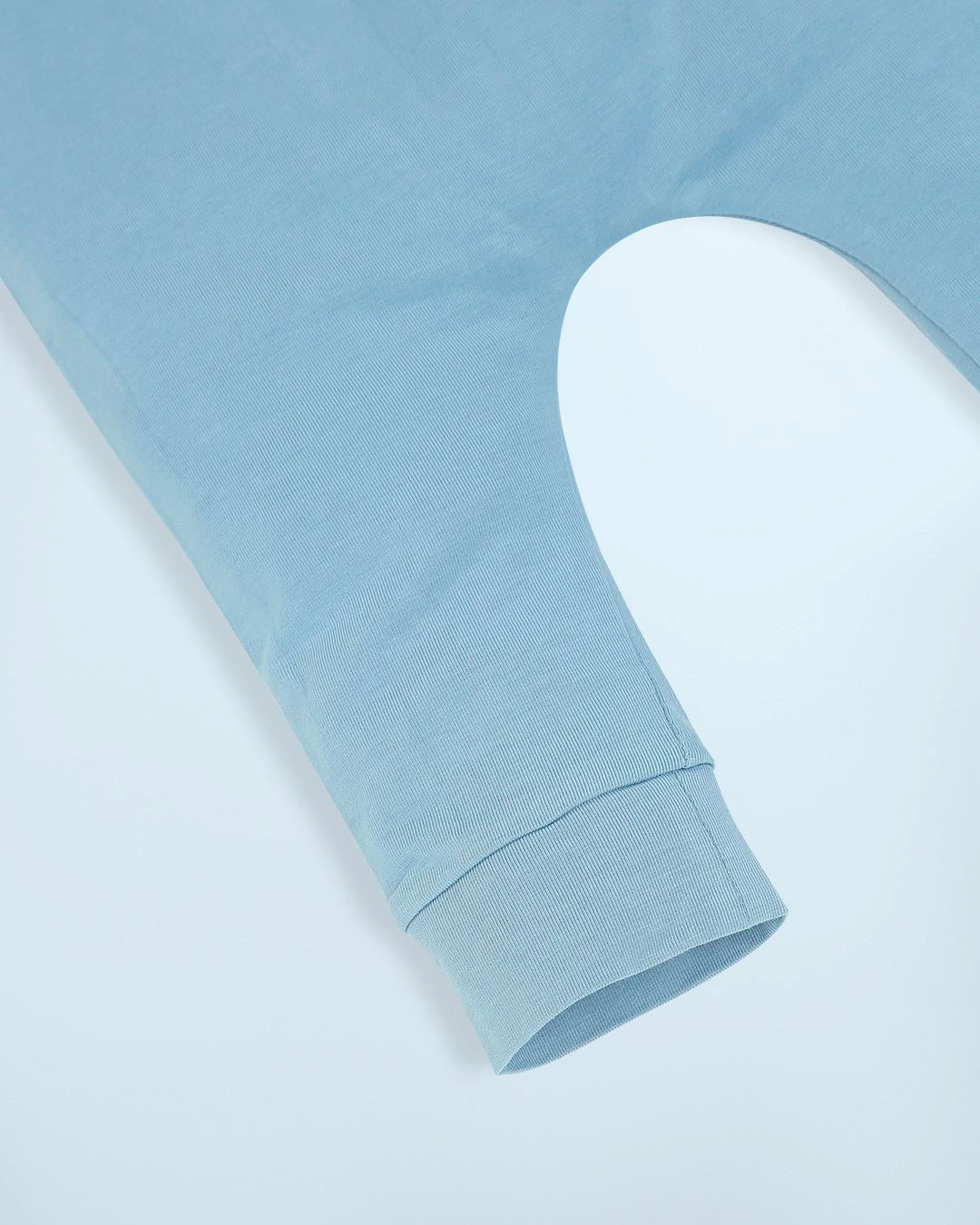 Bộ tay dài cài giữa cổ Peter Pan La Pomme màu xanh dương 15