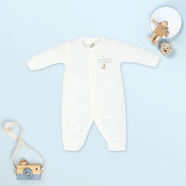 Bodysuit cài giữa dễ thương La Pomme màu trắng 1