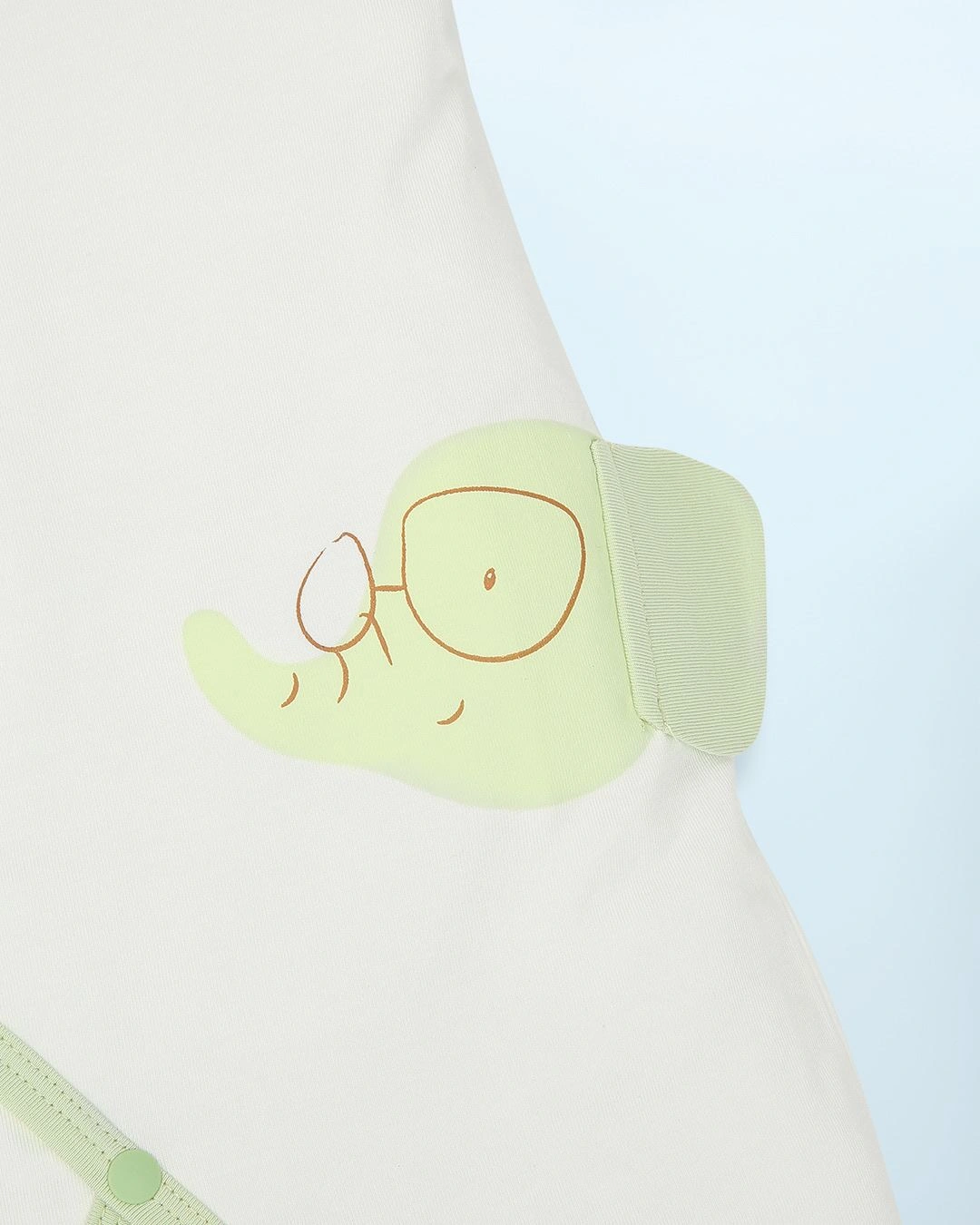 Bodysuit cài chéo La Pomme màu trắng - xanh lá 10