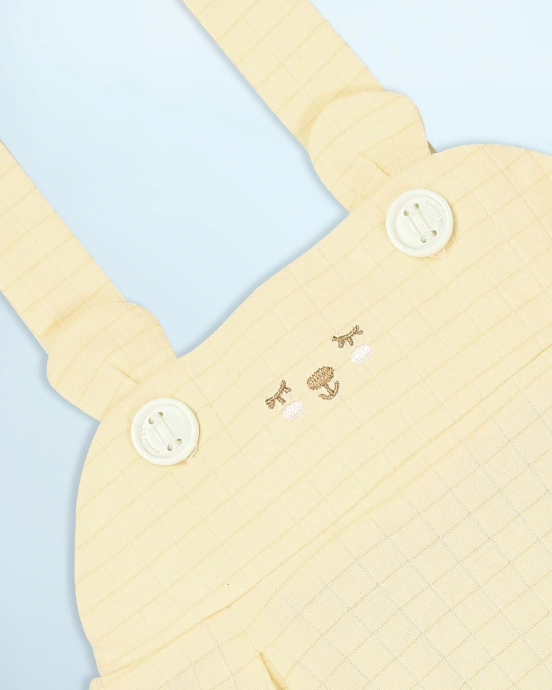 Set yếm cổ đức túi cài La Pomme màu xanh mint - trắng 25