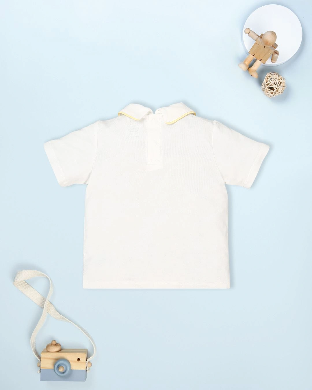 Set yếm cổ đức túi cài La Pomme màu xanh mint - trắng 28