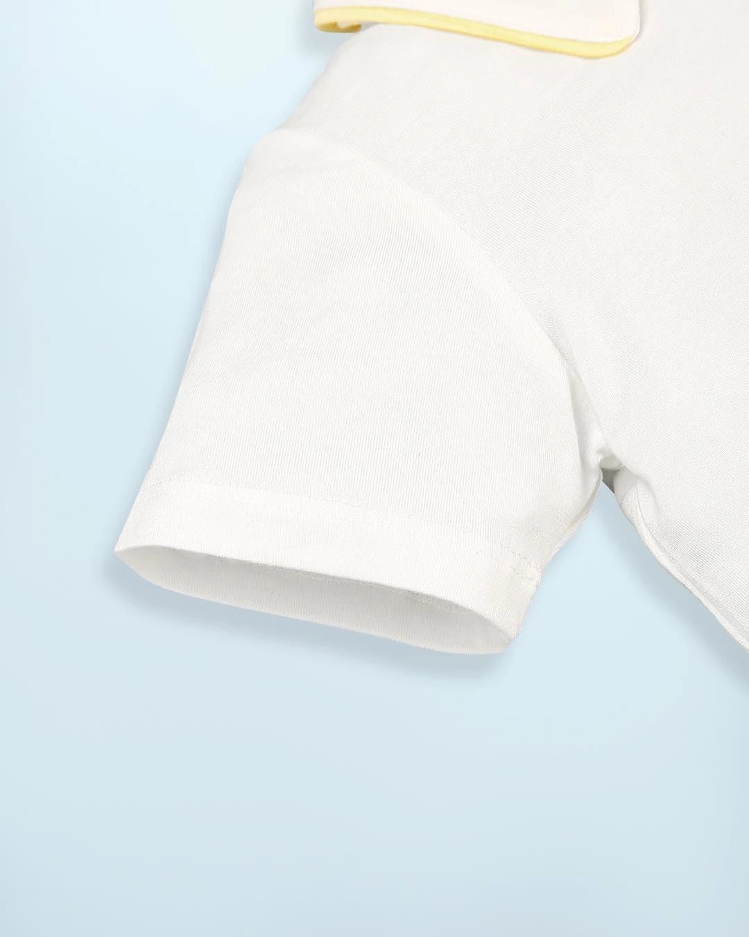 Set yếm cổ đức túi cài La Pomme màu xanh mint - trắng 30