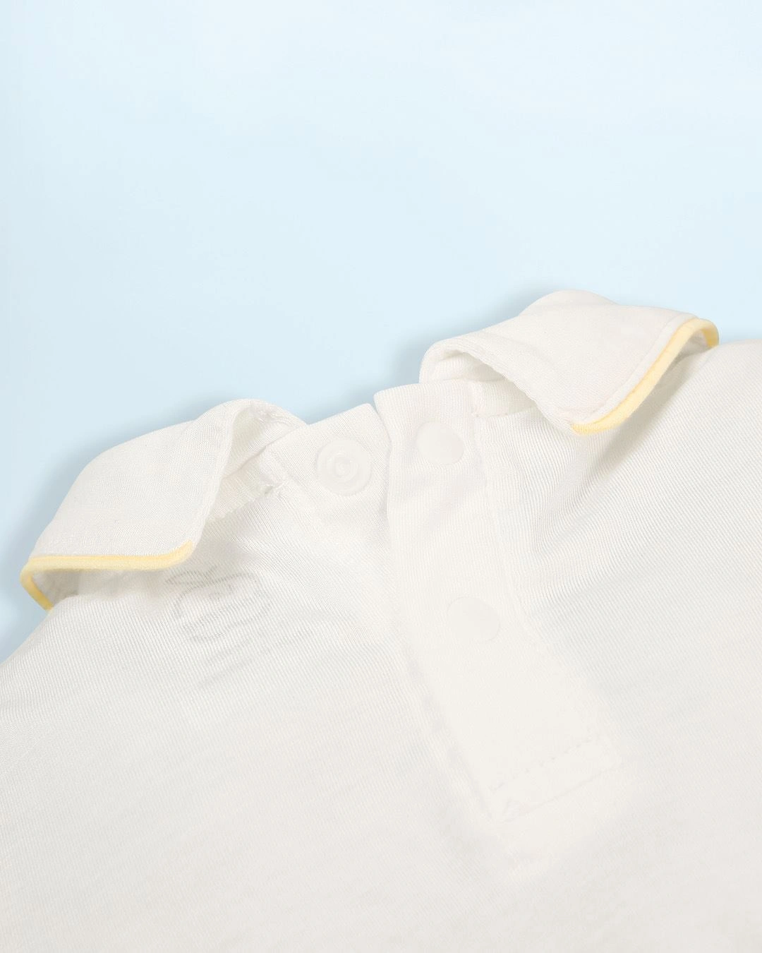 Set yếm cổ đức túi cài La Pomme màu xanh mint - trắng 31