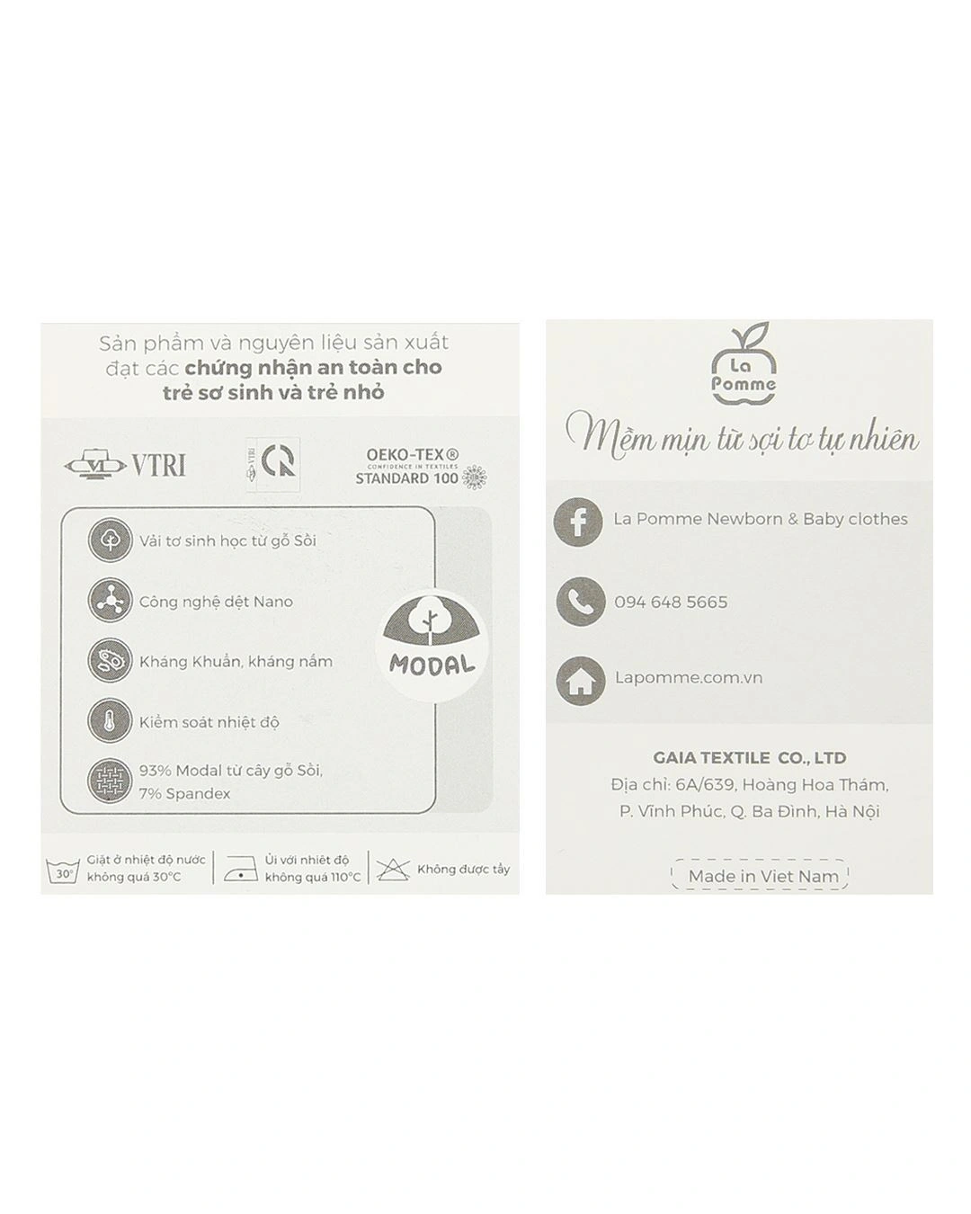 Set yếm cổ đức túi cài La Pomme màu xanh mint - trắng 34