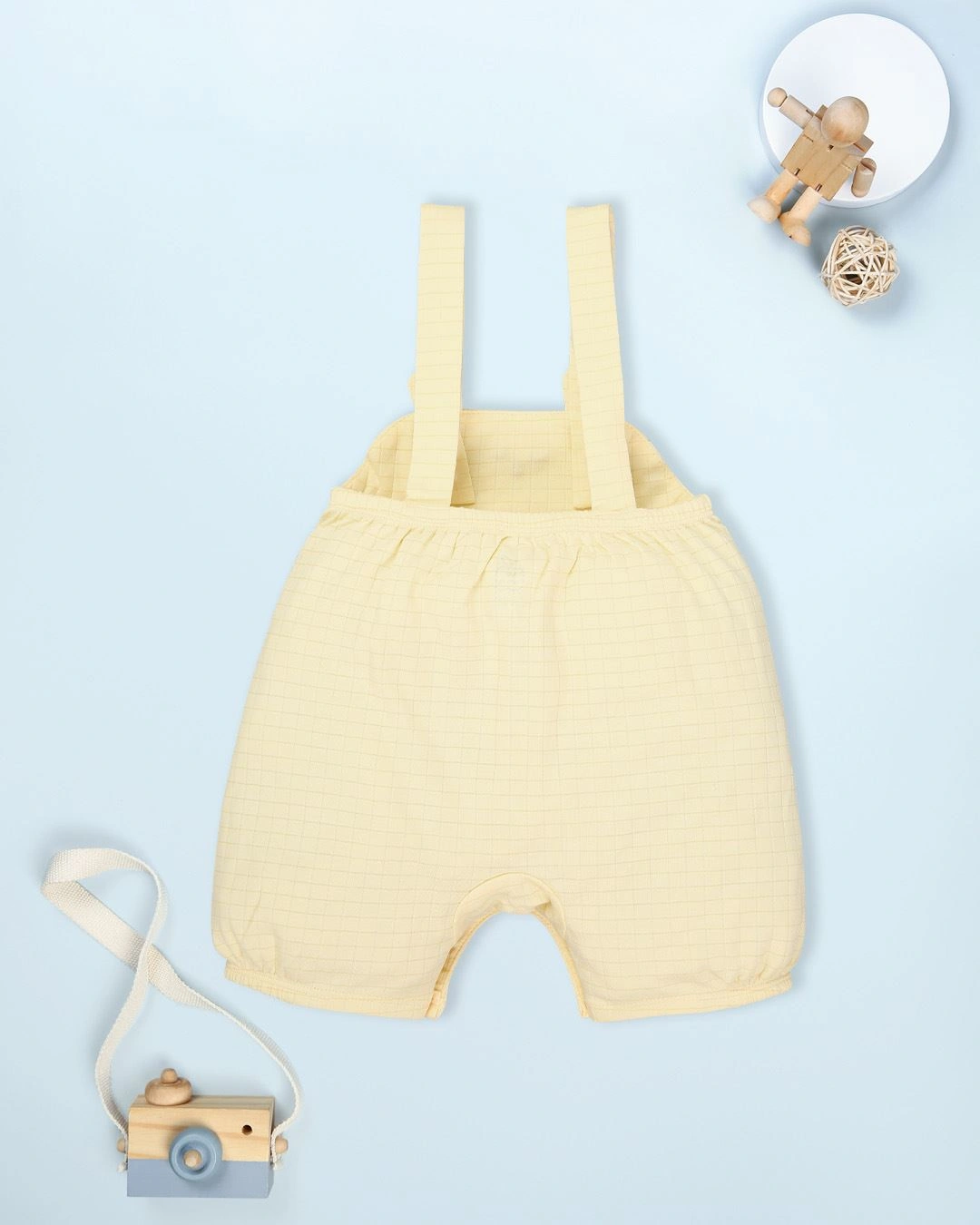 Set yếm cổ đức túi cài La Pomme màu xanh mint - trắng 20