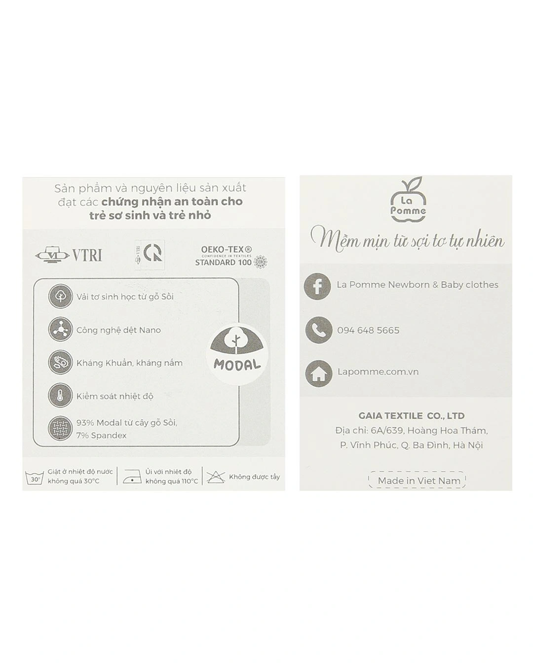 Set yếm cổ đức túi cài La Pomme màu xanh mint - trắng 14