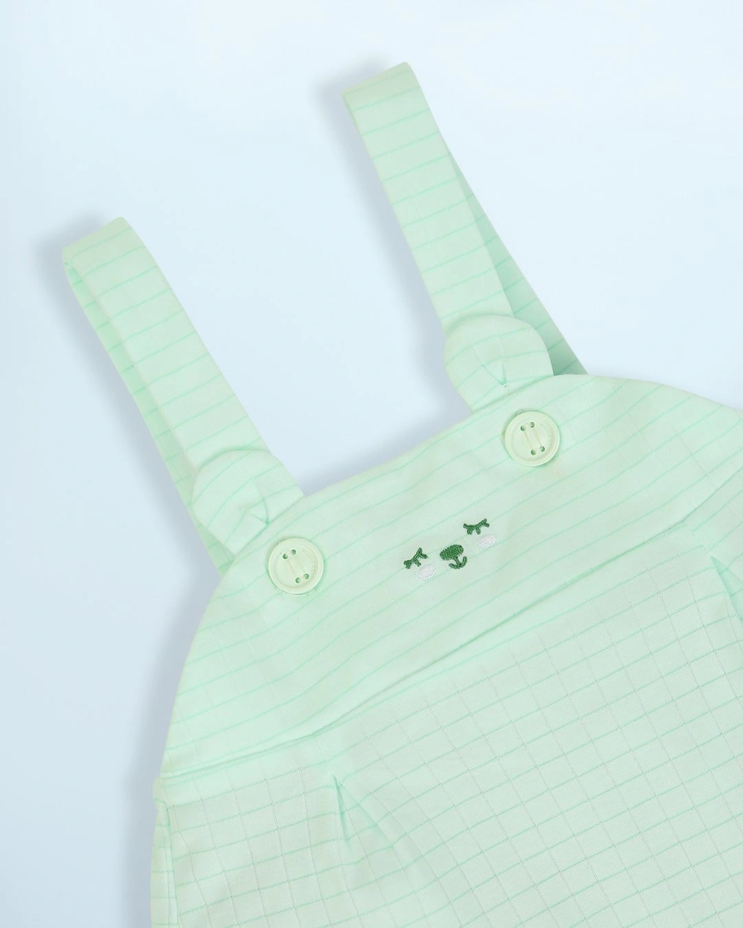 Set yếm cổ đức túi cài La Pomme màu xanh mint - trắng 4