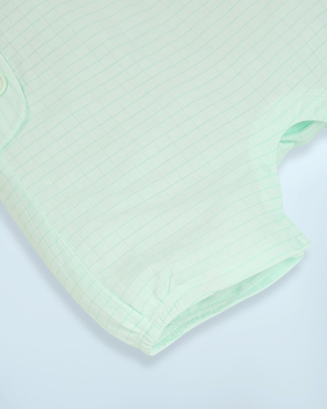 Set yếm cổ đức túi cài La Pomme màu xanh mint - trắng 5