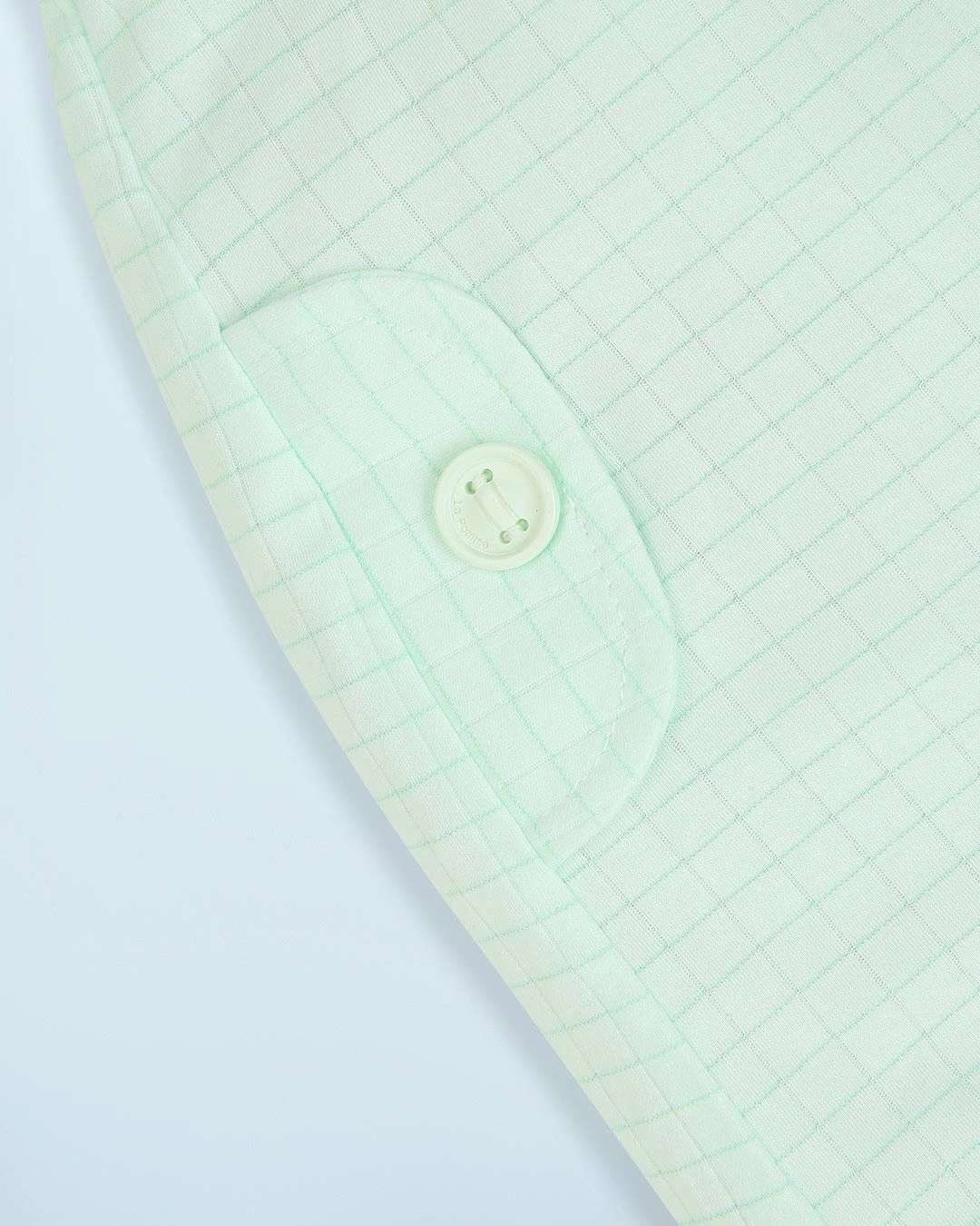 Set yếm cổ đức túi cài La Pomme màu xanh mint - trắng 6