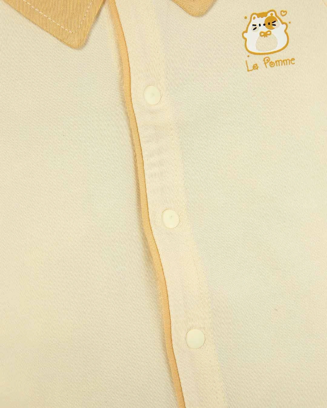 Bodysuit cài giữa cổ Peter Pan La Pomme màu xanh dương 18
