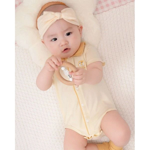 Bodysuit cài giữa cổ Peter Pan La Pomme màu xanh dương 11