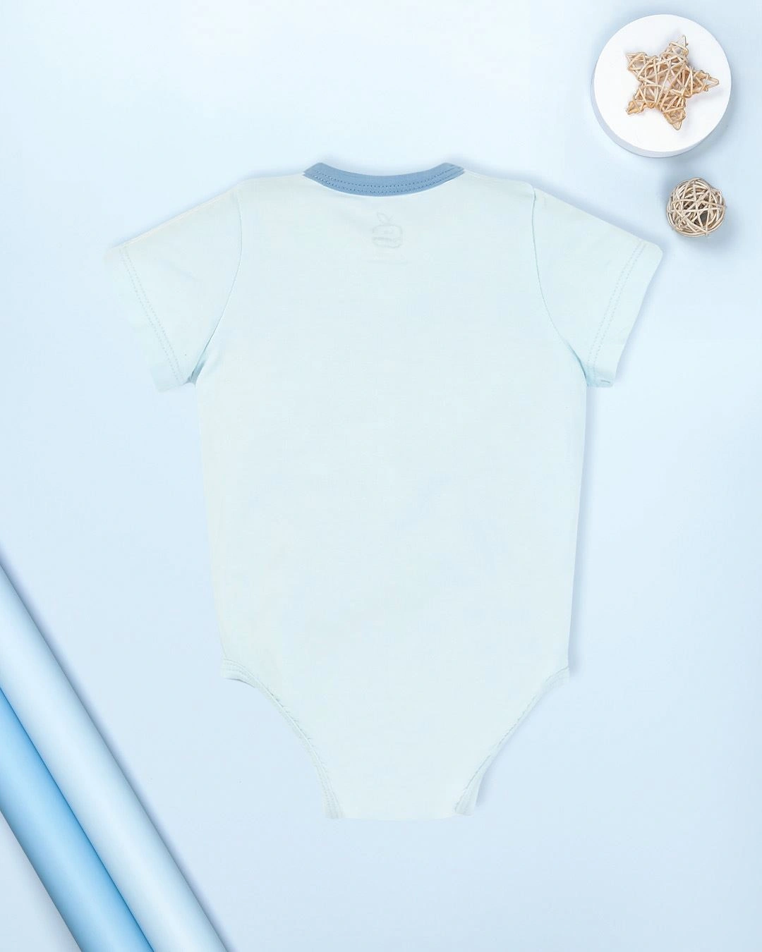 Bodysuit cài giữa cổ Peter Pan La Pomme màu xanh dương 2