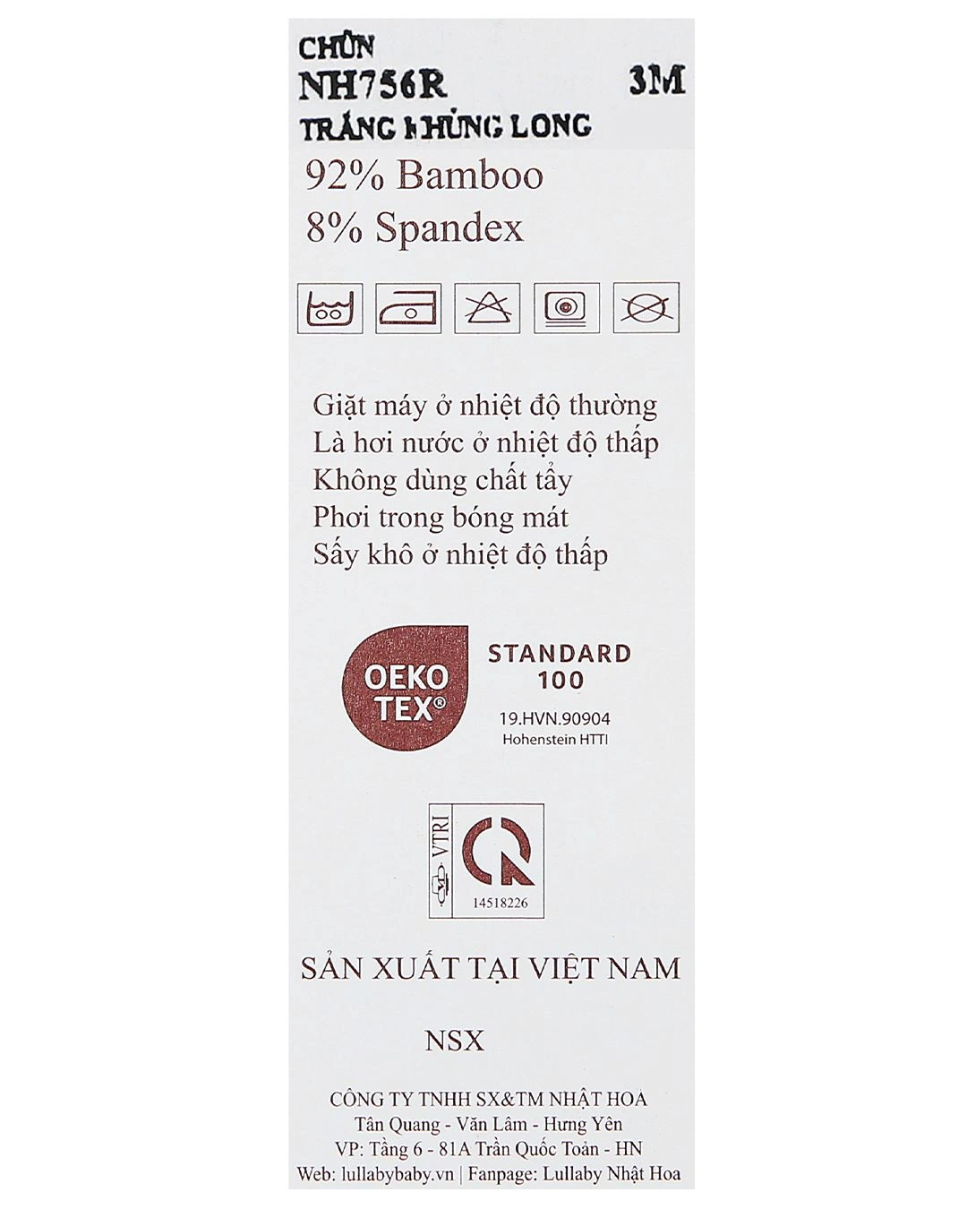 Nhộng chũn có khóa Lullaby NH756R 1 - 3 tháng màu trắng - hồng 12