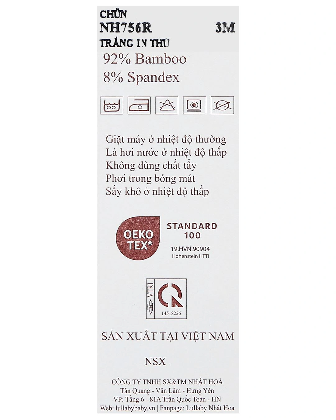 Nhộng chũn có khóa Lullaby NH756R 1 - 3 tháng màu trắng - hồng 6