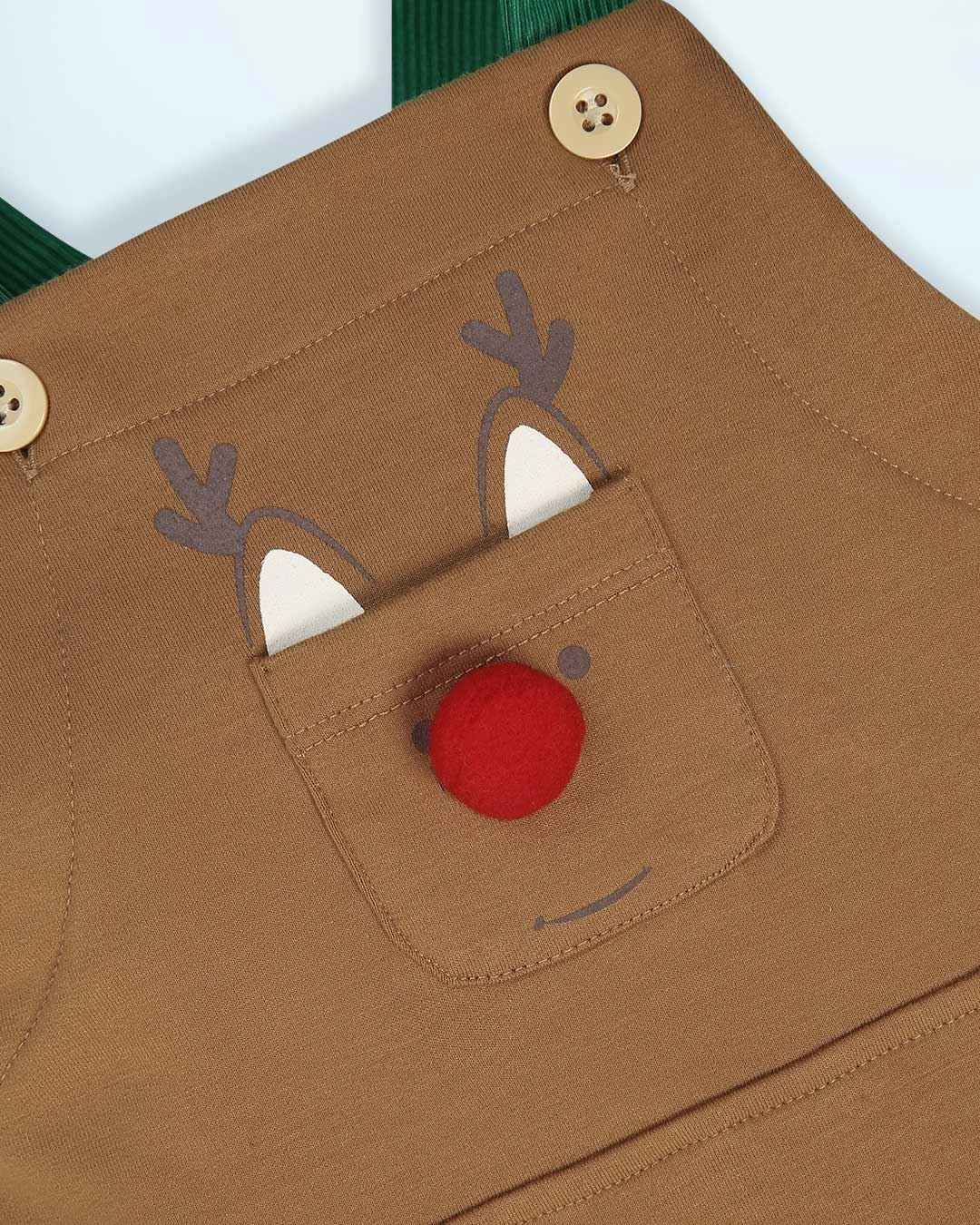 Set yếm cổ đức tai rời La Pomme màu nâu - trắng 11