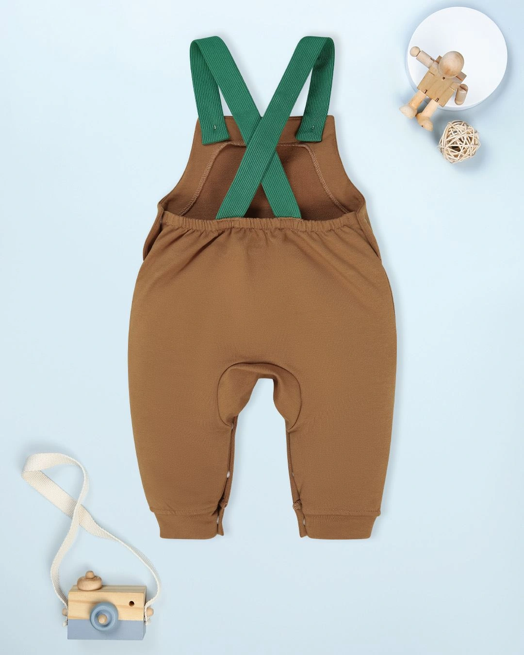 Set yếm cổ đức tai rời La Pomme màu nâu - trắng 8