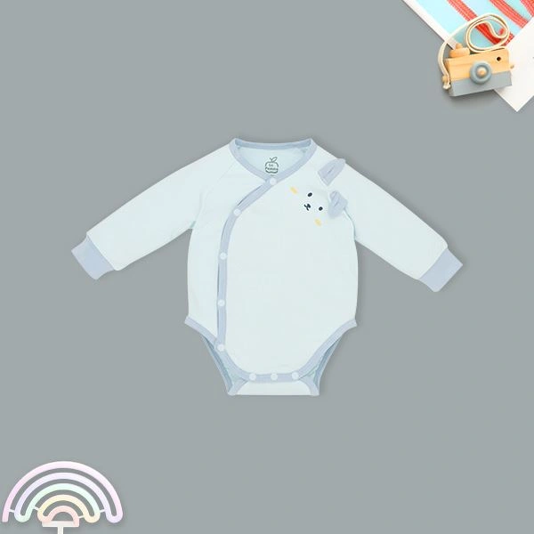 Bodysuit cài chéo tai thỏ xinh xắn La Pomme màu be 12