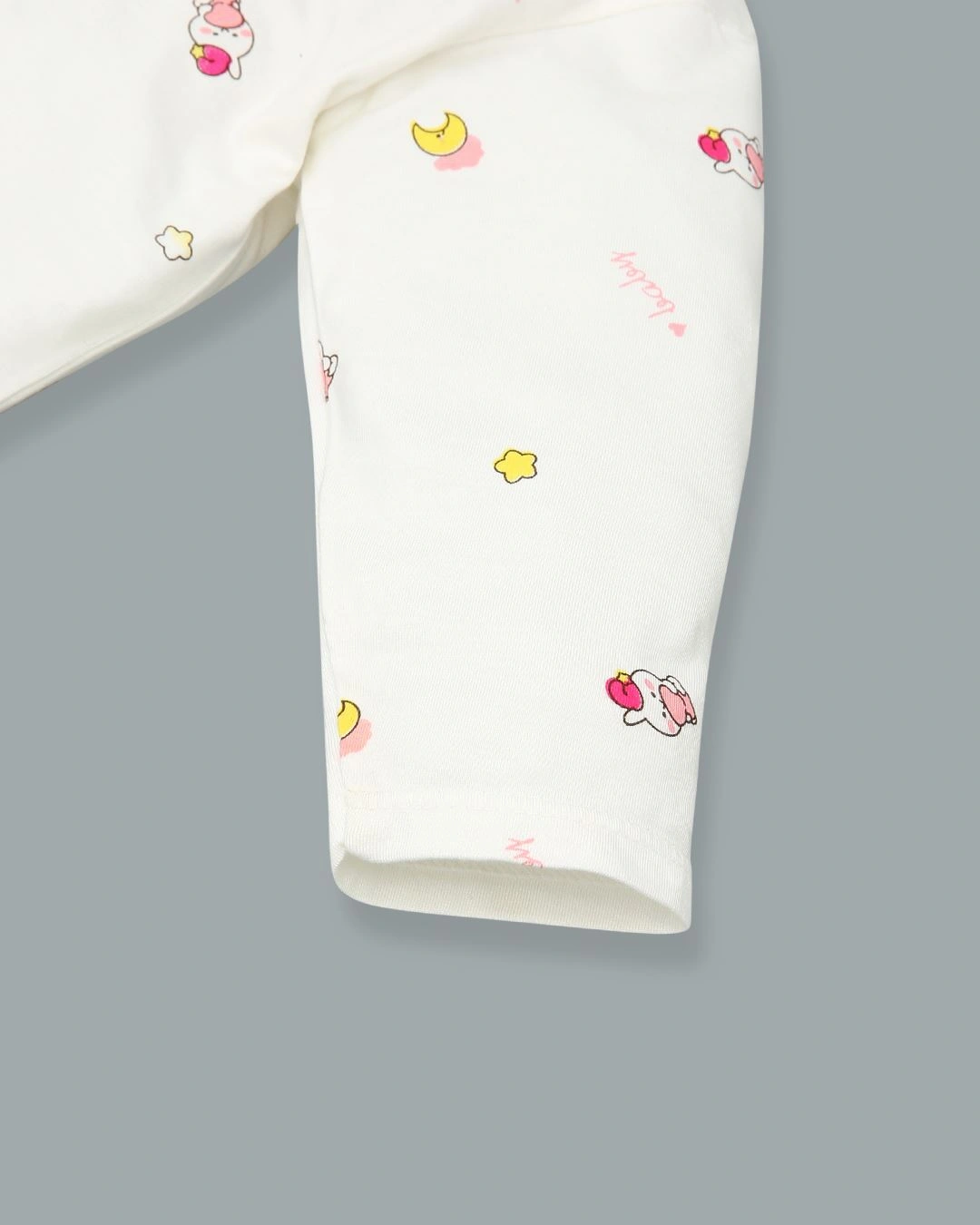 Bộ tay dài in hình thỏ baby IQ Baby màu trắng 5