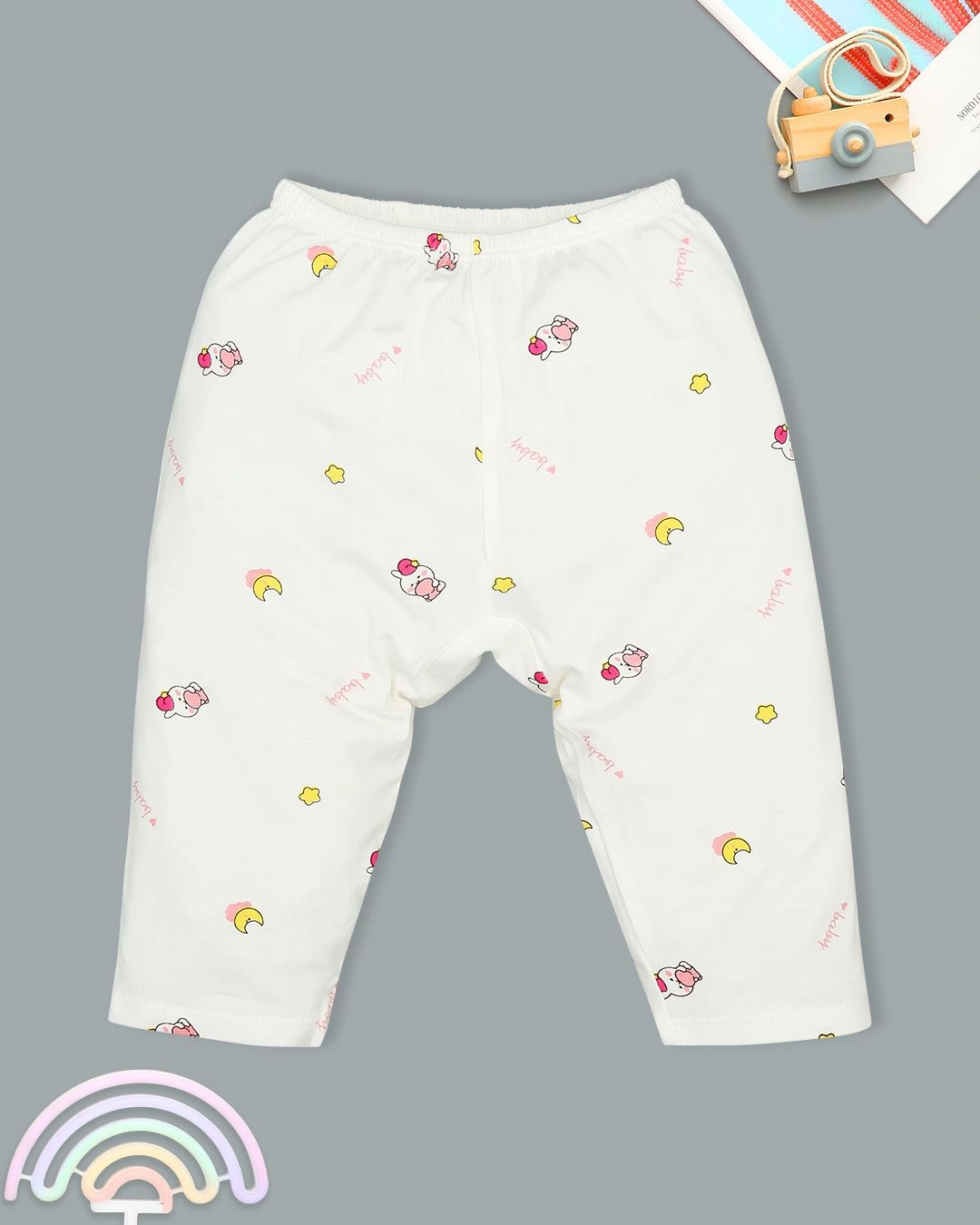 Bộ tay dài in hình thỏ baby IQ Baby màu trắng 7