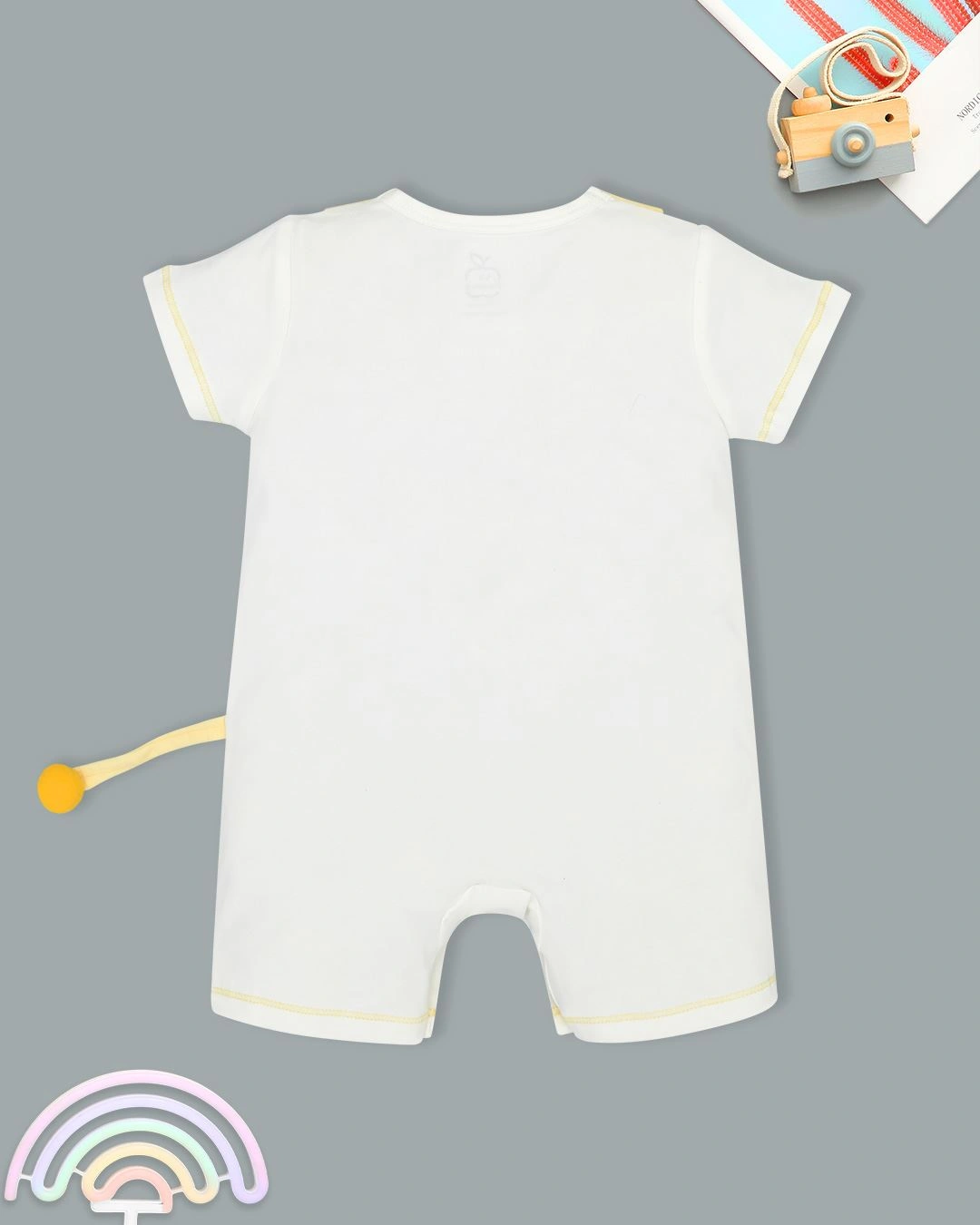 Bodysuit cài giữa La Pomme màu trắng - vàng 4