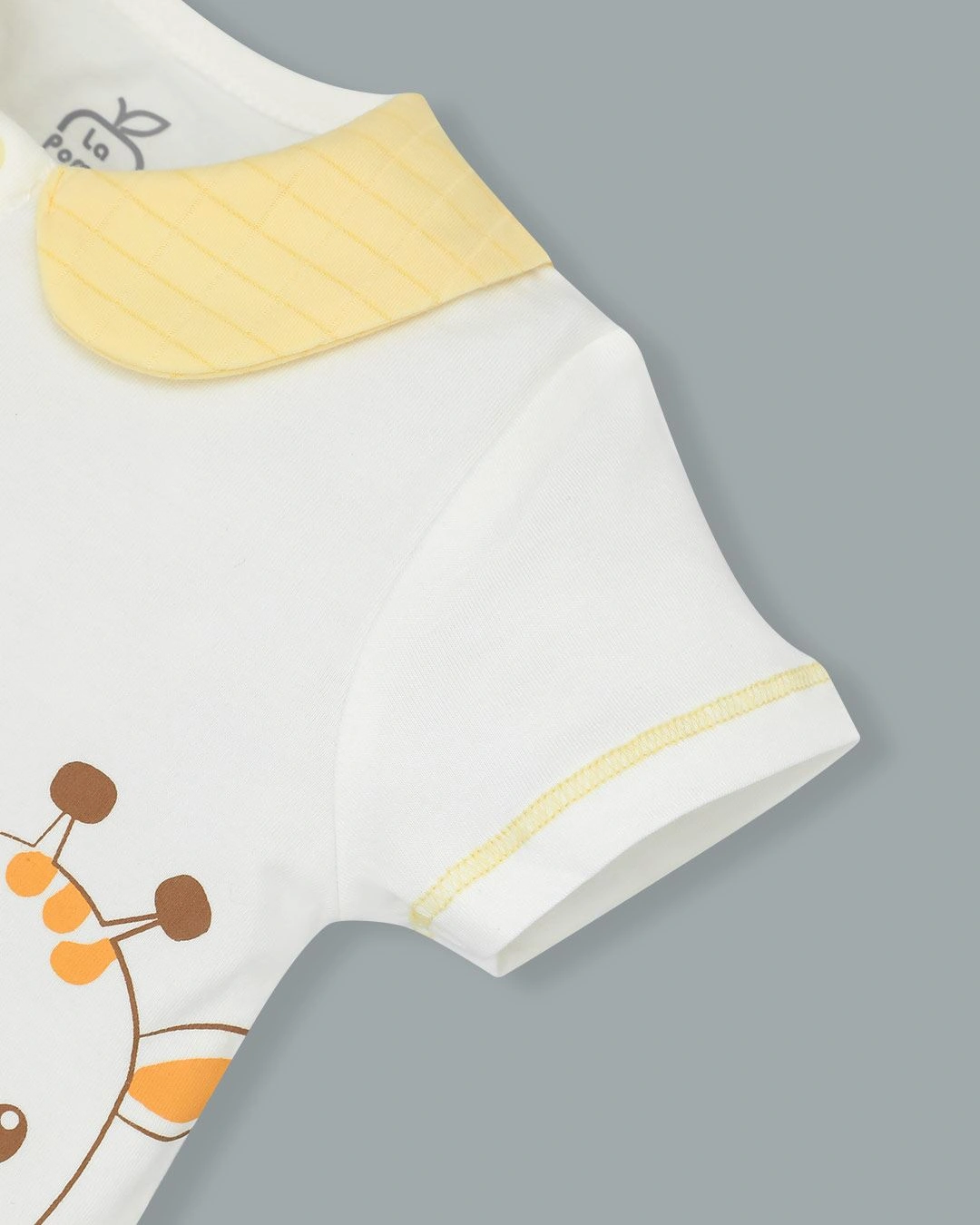 Bodysuit cài giữa La Pomme màu trắng - vàng 6