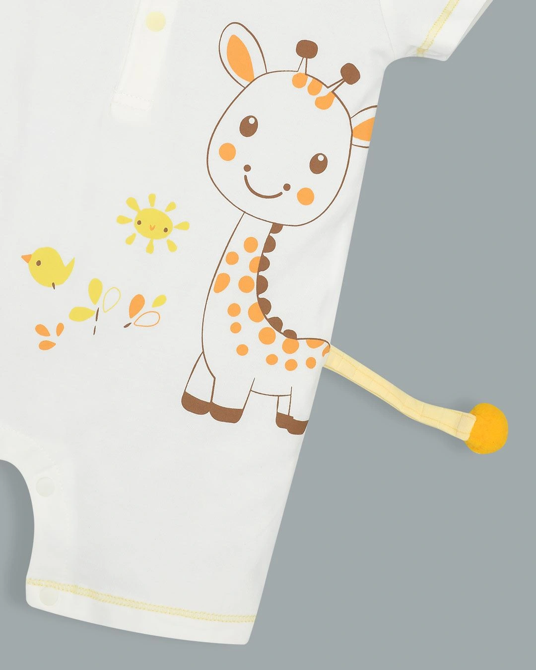 Bodysuit cài giữa La Pomme màu trắng - vàng 8