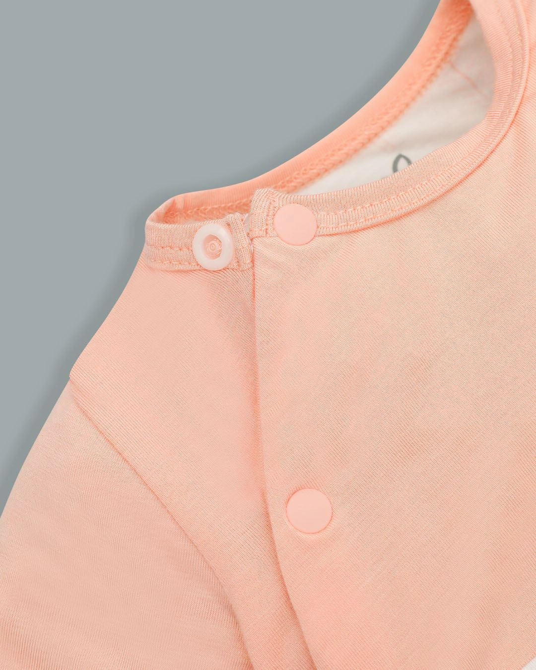 Bodysuit cài chéo thỏ con La Pomme màu hồng - trắng 10