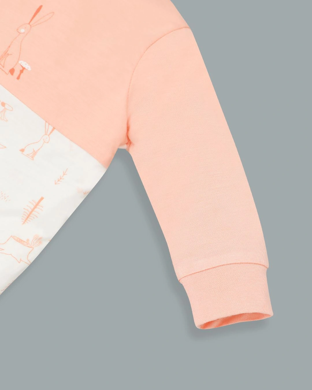 Bodysuit cài chéo thỏ con La Pomme màu hồng - trắng 8