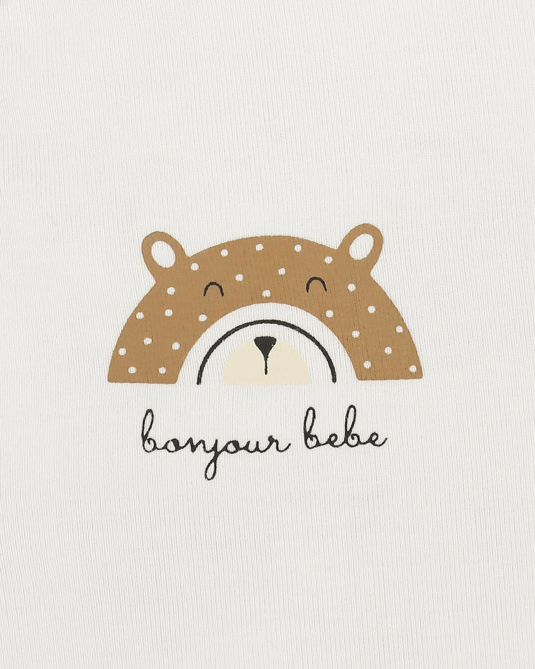Bodysuit cài chéo gấu con La Pomme màu trắng 10