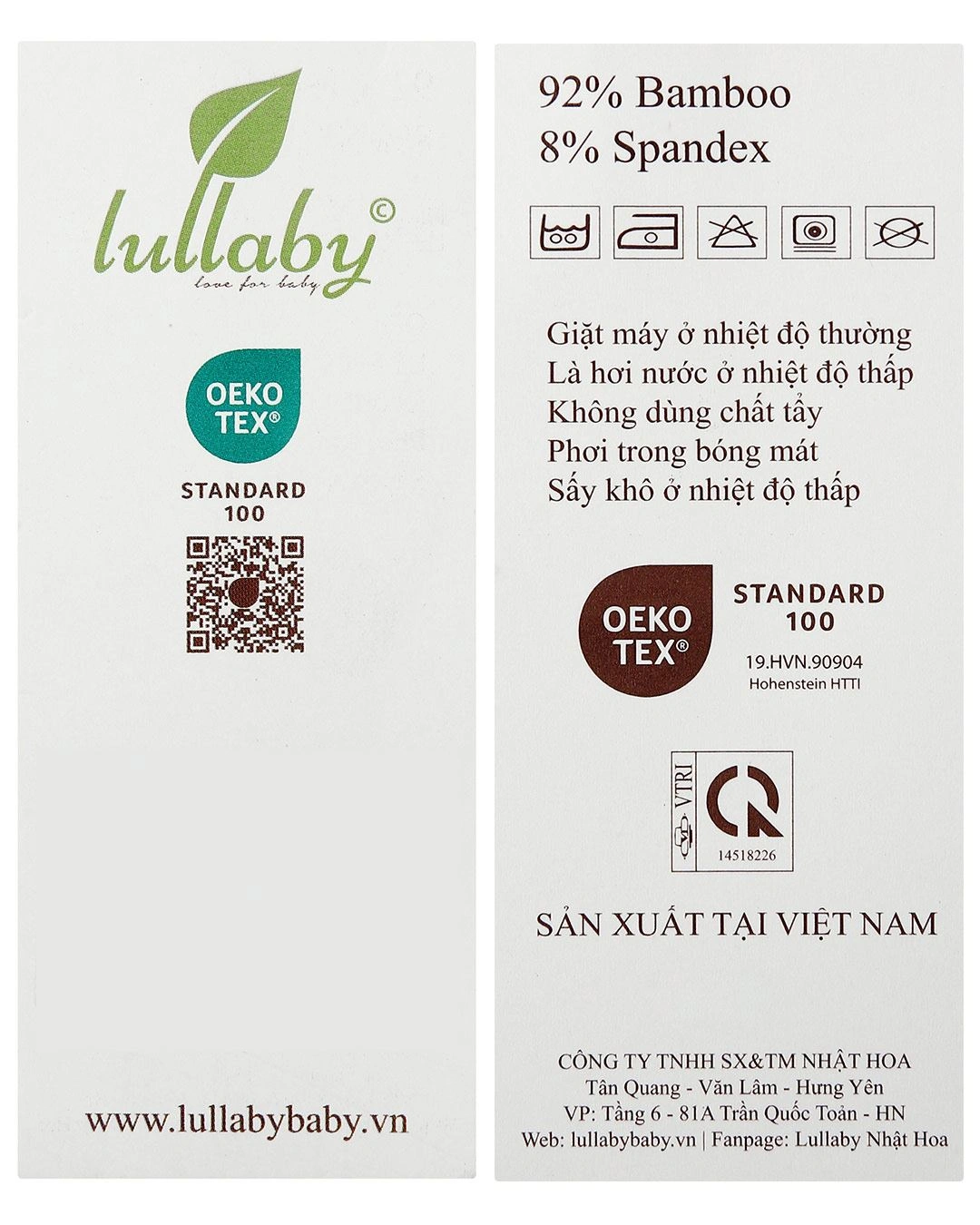 Bộ tay dài cài lệch Lullaby NH717R màu trắng 24