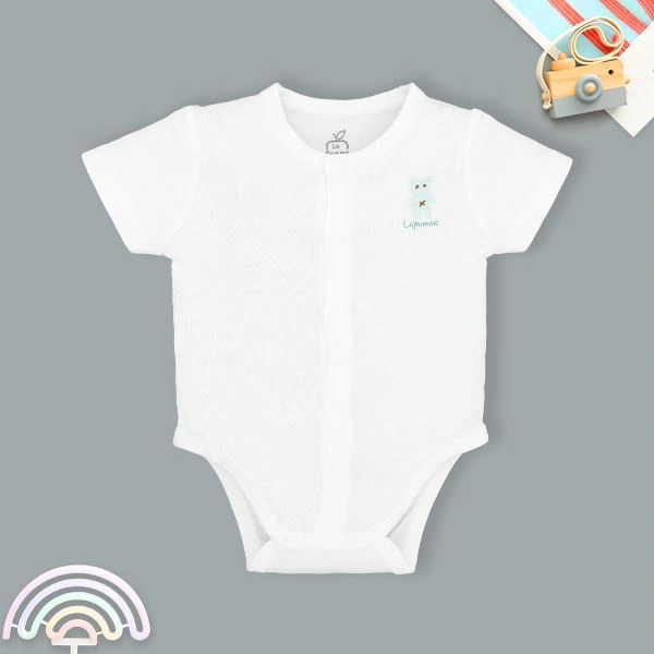 Bodysuit cài giữa người bạn êm mềm La Pomme màu hồng 5
