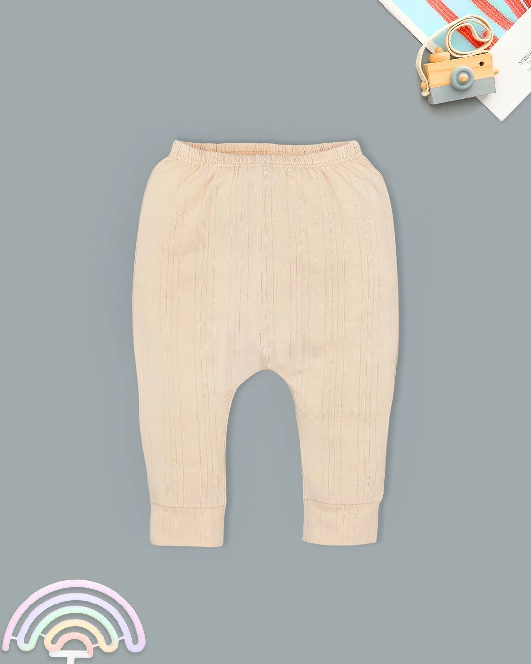 Bộ tay dài cài chéo gấu con ngộ nghĩnh La Pomme màu trắng - be 10
