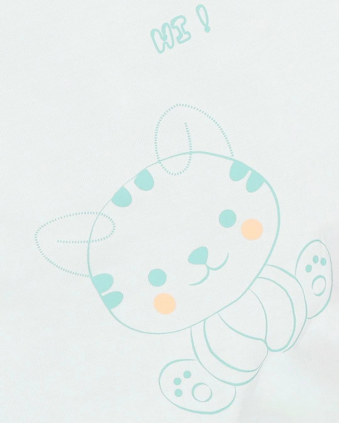 Bodysuit cài chéo xin chào người bạn đáng yêu La Pomme màu trắng - xanh mint 7