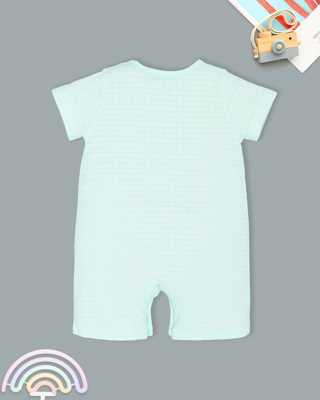 Bodysuit tay ngắn cún con đáng yêu La Pomme màu xanh mint 6