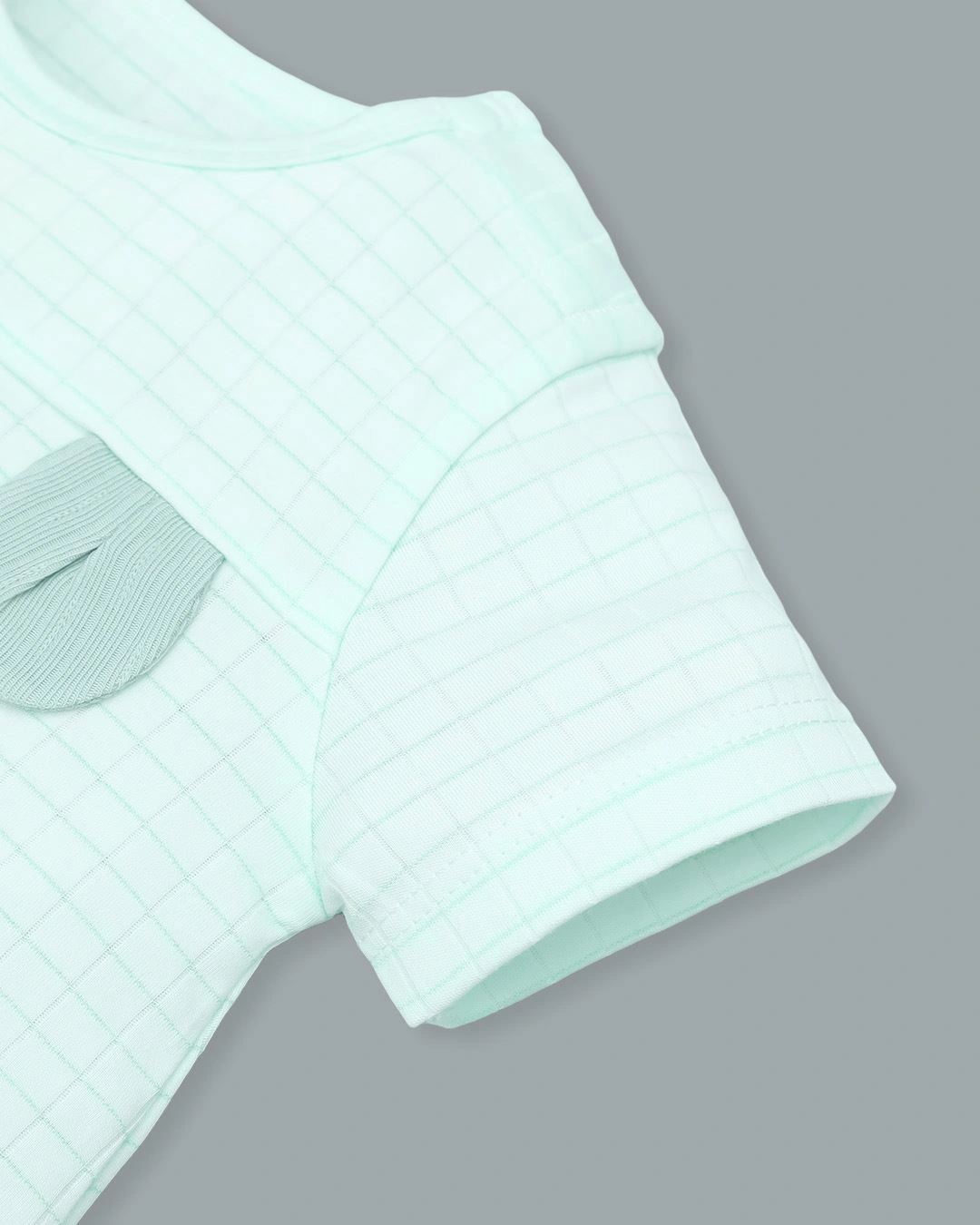 Bodysuit tay ngắn cún con đáng yêu La Pomme màu xanh mint 8
