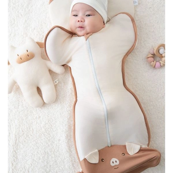 Nhộng chũn unisex La Pomme sợi tre be - nâu