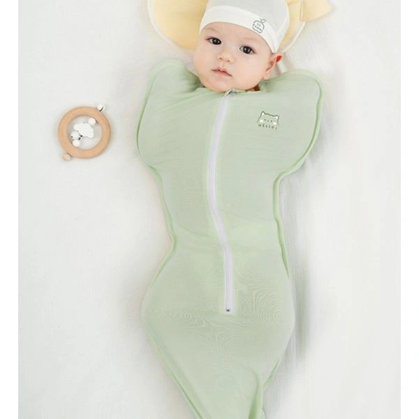 Nhộng chũn unisex La Pomme sợi tre xanh lá