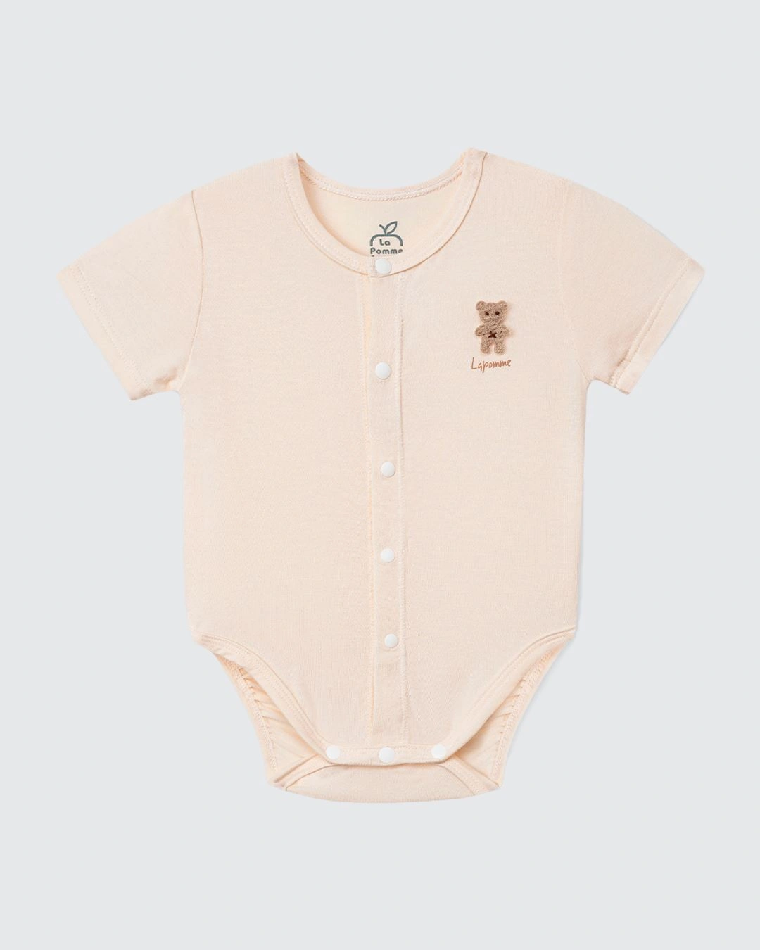 Bodysuit cài giữa người bạn êm mềm La Pomme màu hồng 3