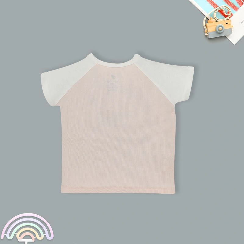 Bộ tay ngắn cài lệch Lullaby NH318N màu hồng - trắng 3