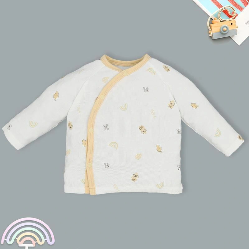 Bộ tay dài cài lệch Lullaby NH317N màu trắng - vàng 2