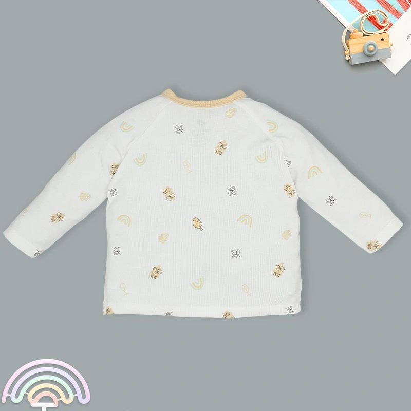 Bộ tay dài cài lệch Lullaby NH317N màu trắng - vàng 3
